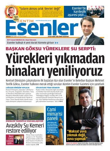 kentim esenler aralık 2012 sayısını okumak için tıklayınız