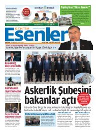 haziran sayısının pdf'ini görmek için - Esenler Belediyesi