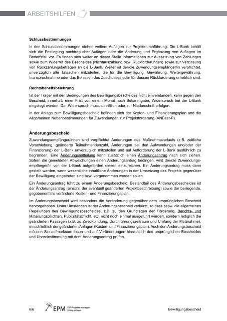 Bewilligungsbescheid (PDF) - esf-epm