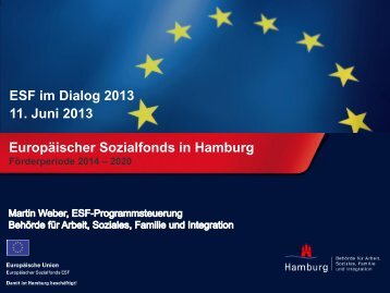 Vortrag Martin Weber (PDF) - ESF in Hamburg