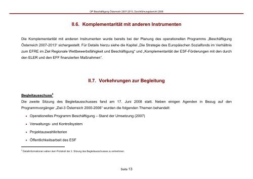 Europäischer Sozialfonds OP Beschäftigung Österreich 2007-2013