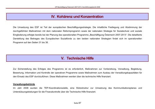 Europäischer Sozialfonds OP Beschäftigung Österreich 2007-2013