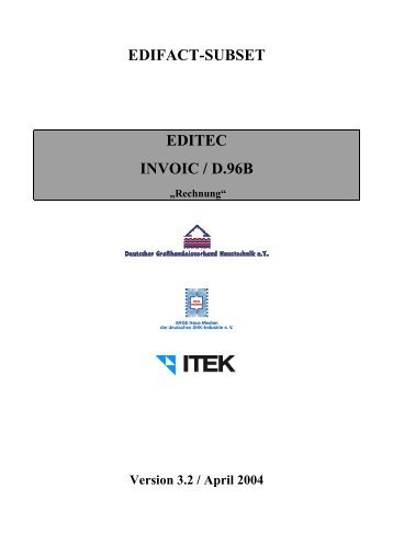 EDIFACT-SUBSET EDITEC INVOIC / D.96B