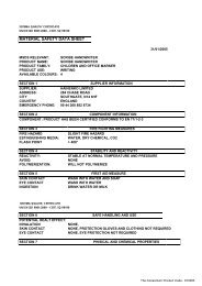 MATERIAL SAFETY DATA SHEET - The Consortium