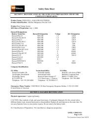 This Safety Datasheet is applicable to part nos - The Consortium ...