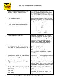 Wire Loop Games Worksheet