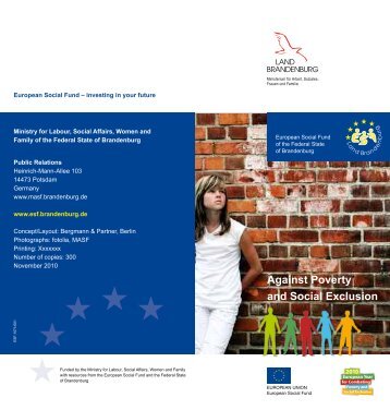 Against Poverty and Social Exclusion - ESF in Brandenburg ...