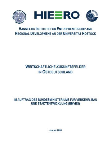 Studie "Zukunftsfelder in Ostdeutschland" - ESF in Brandenburg