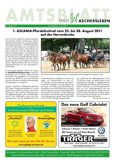 Amtsblatt 139/2011 - Aschersleben
