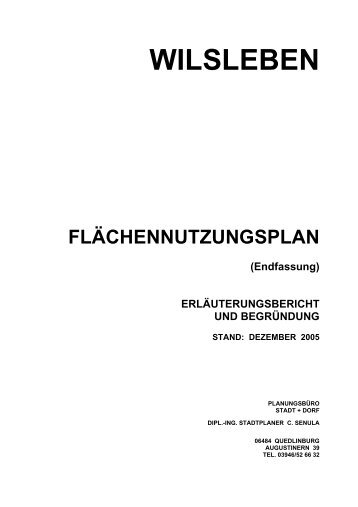 WILSLEBEN FLÄCHENNUTZUNGSPLAN - Aschersleben