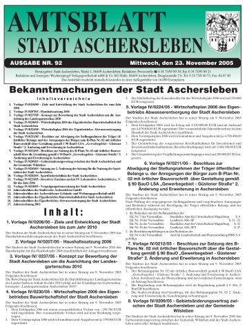 AMTSBLATT STADT ASCHERSLEBEN