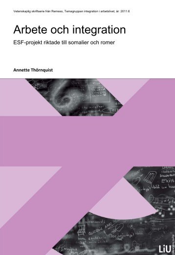 Arbete och integration - Svenska ESF-rådet