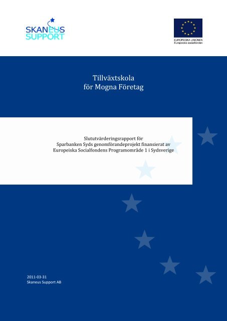 Slututvärderingsrapport Tillväxtskolan mars-11.pdf - Svenska ESF ...