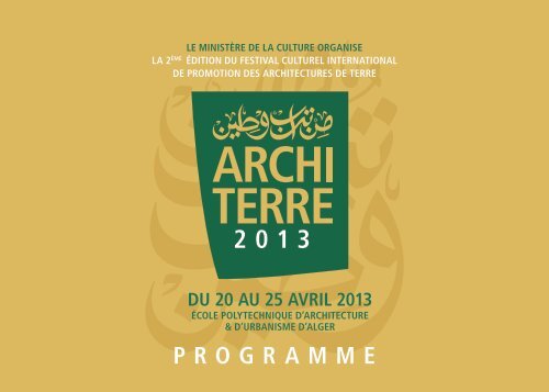 programme ARCHI TERRE 2013 vf low res - Escola Superior ...