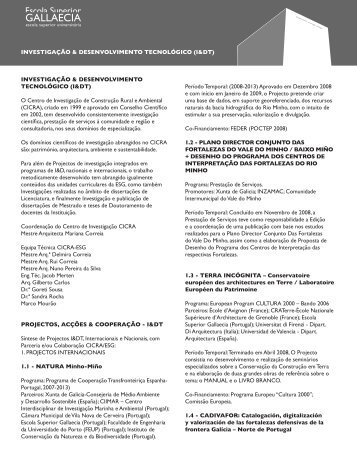 INVESTIGAÇÃO & DESENVOLVIMENTO TECNOLÓGICO (I&DT) O ...