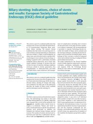 Biliary stenting: Indications, choice of stents and results ... - ESGE