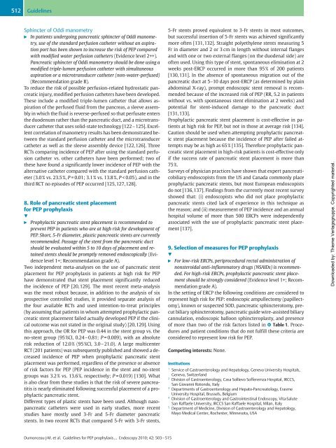 (ESGE) Guideline: Prophylaxis of post-ERCP ... - ResearchGate