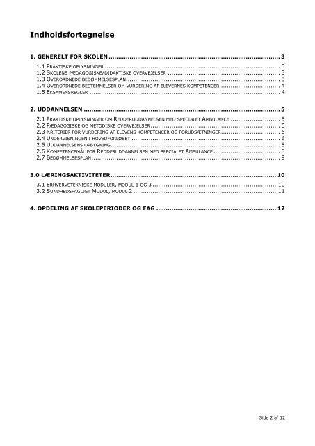 Undervisningsplan - Erhvervsskolen Nordsjælland