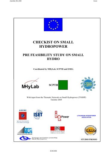 Pre feasibility study on small hydro - ESHA