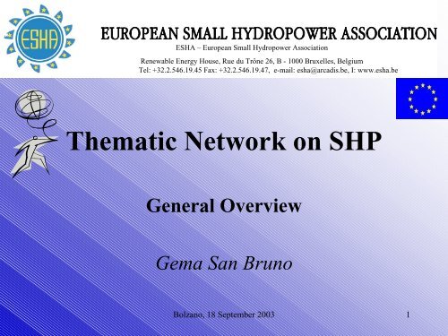 Brief presentation on the Thematic Network - European Small ...