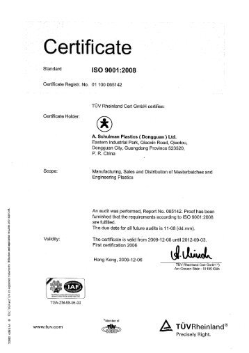 ISO 9001 - A. Schulman