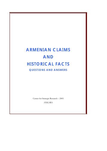 ARMENIAN CLAIMS AND HISTORICAL FACTS