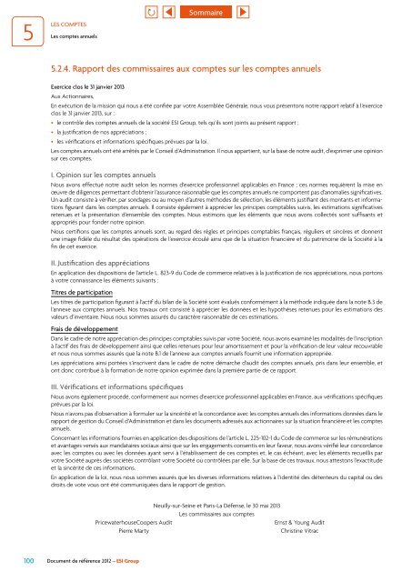 Document de référence 2012 - ESI Group