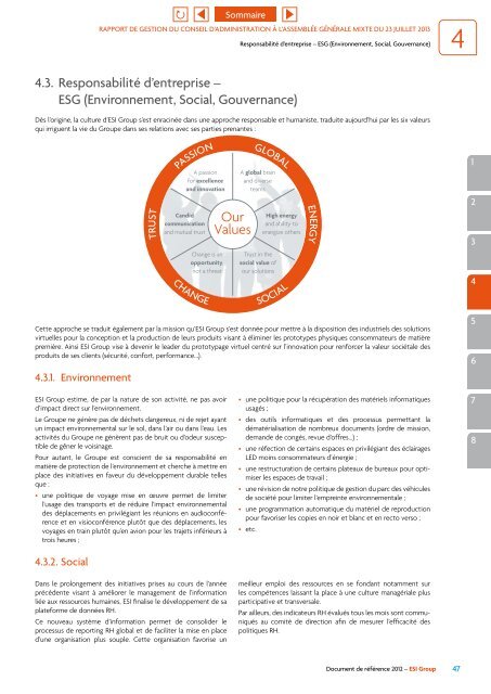 Document de référence 2012 - ESI Group