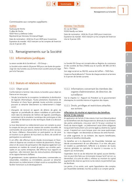 Document de référence 2012 - ESI Group