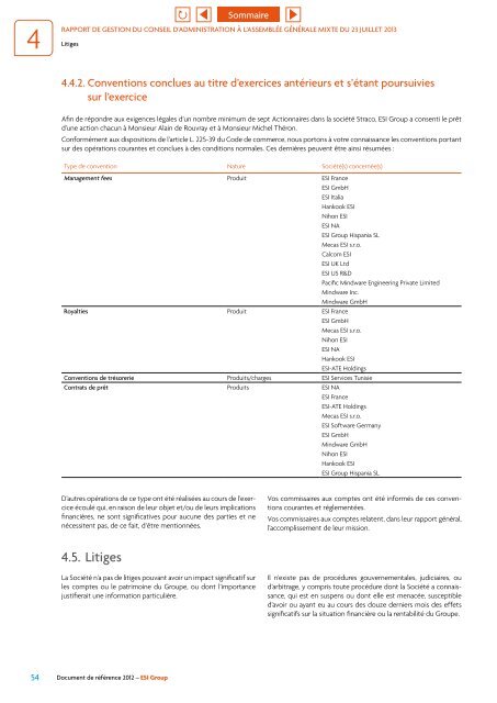 Document de référence 2012 - ESI Group