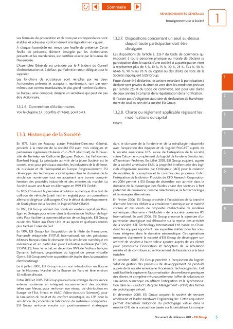 Document de référence 2012 - ESI Group