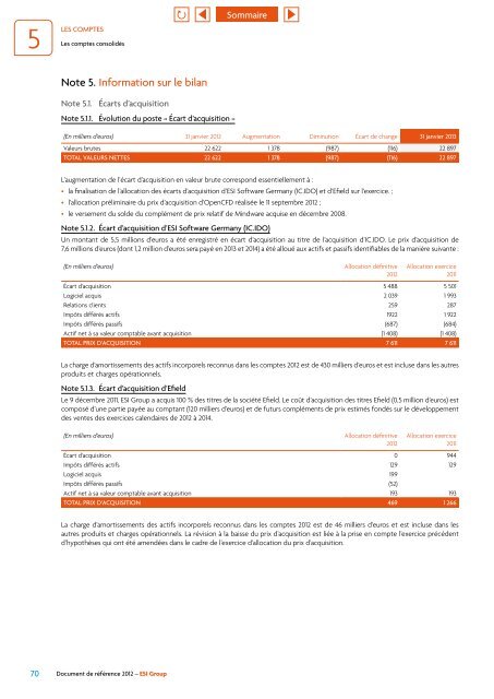 Document de référence 2012 - ESI Group