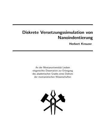 Diskrete Versetzungssimulation von Nanoindentierung