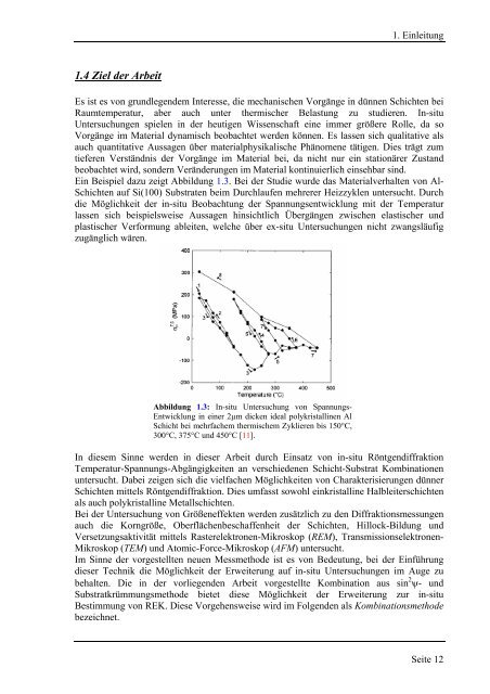 in-situ röntgendiffraktion zur charakterisierung von mechanischen ...