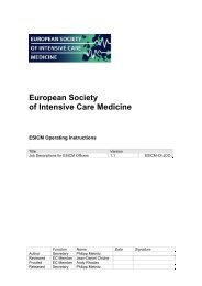 European Society of Intensive Care Medicine - ESICM