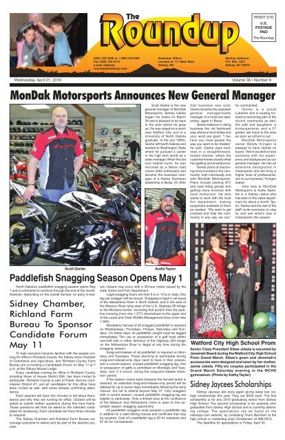 MonDak Motorsports Announces New General  - The Roundup