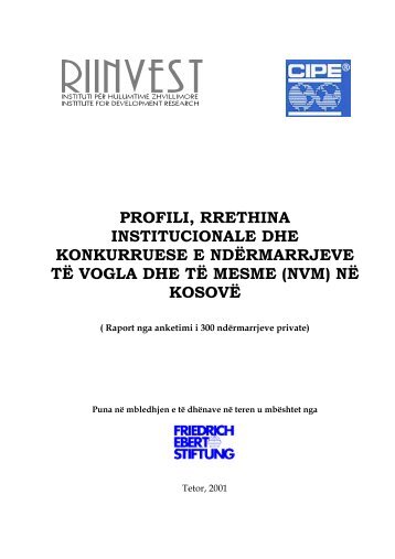 profili, rrethina institucionale dhe konkurruese e ndërmarrjeve - ESI