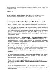 Speaking notes Alexandra Stiglmayer, ESI Senior Analyst