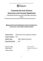 M&V Solar Water Heating Guideline - Eskom