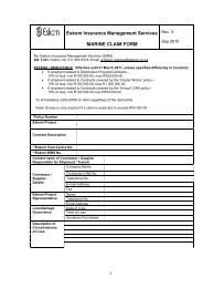 Marine claim form - Eskom