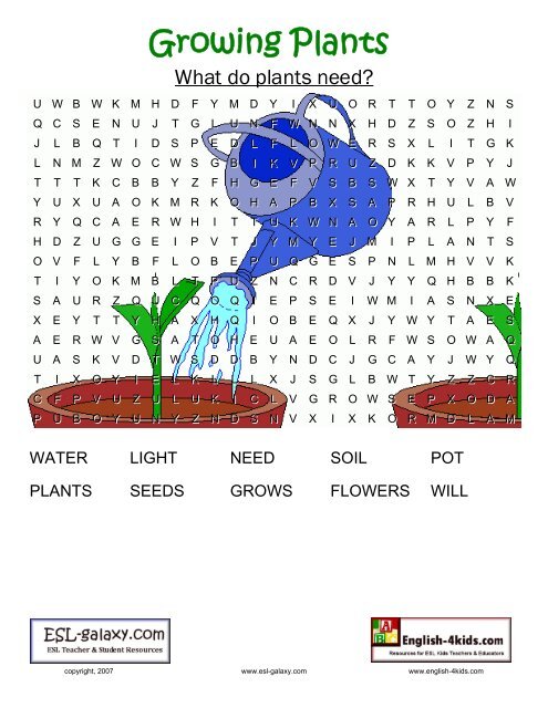 Plants Word Search Puzzle ESL Galaxy plants-word-search-puzzle-esl-galaxy