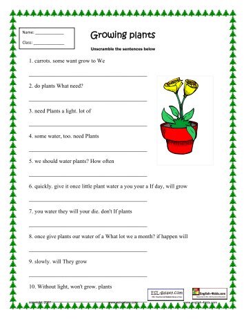 Growing plants - ESL Galaxy