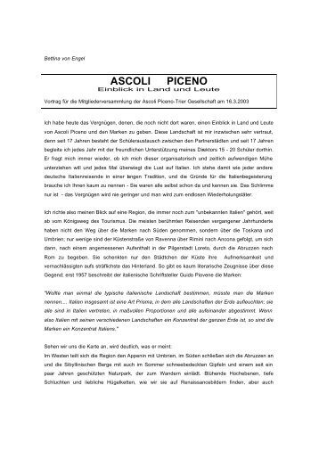 Ascoli Piceno Trier Gesellschaft