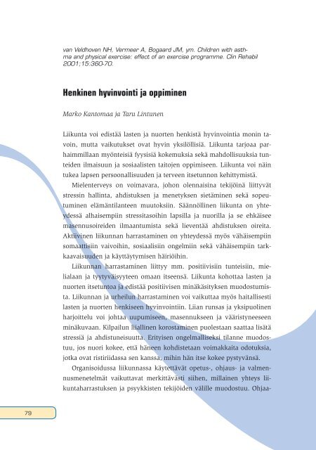 Fyysisen aktiivisuuden suositus kouluikäisille - Nuorten Akatemia