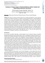 Analyses of elastic waves in Aluminum/Barium sodium niobate and ...