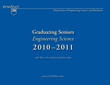 Class of 2011 slideshow - Engineering Science and Mechanics