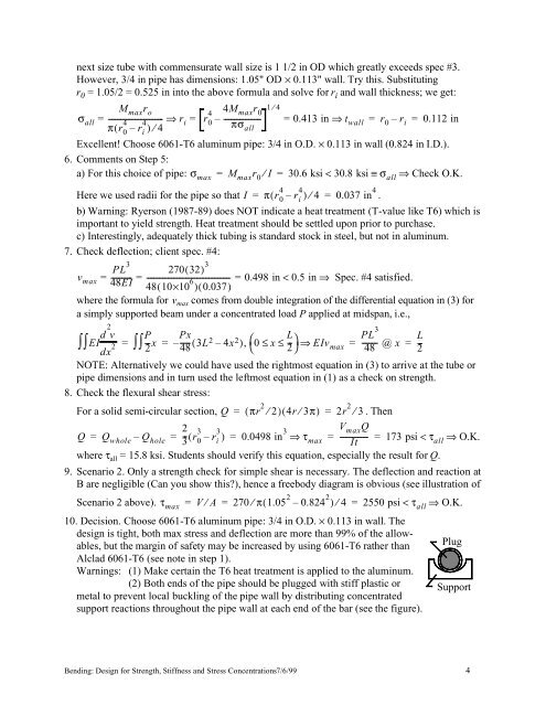 Bending: Design for Strength, Stiffness and Stress Concentrations