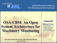 Open Architecture for Condition Based Maintenance - Engineering ...