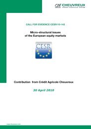 Micro-structural issues of the European equity markets ... - Esma