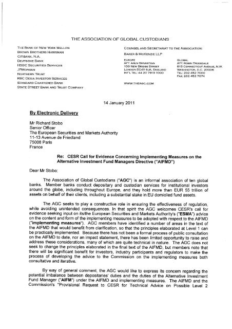 Letter To Richard Stobo The European Securities And Markets